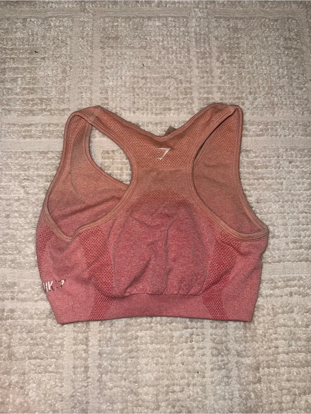 Gymshark Peach to Coral Ombre Seamless Racerback Sports Bra